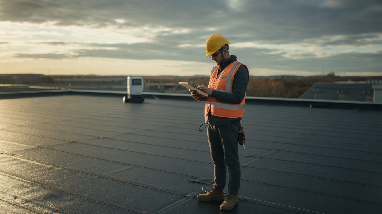 Professional commercial flat roof inspection and maintenance