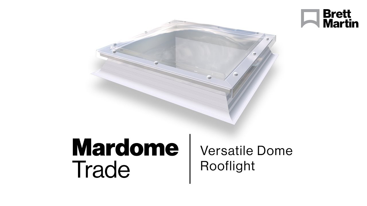 Modern rooflights installed on a commercial flat roof